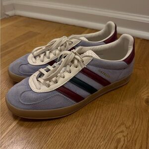 Adidas Gazelle Men's Sneakers - Light Blue and Burgundy